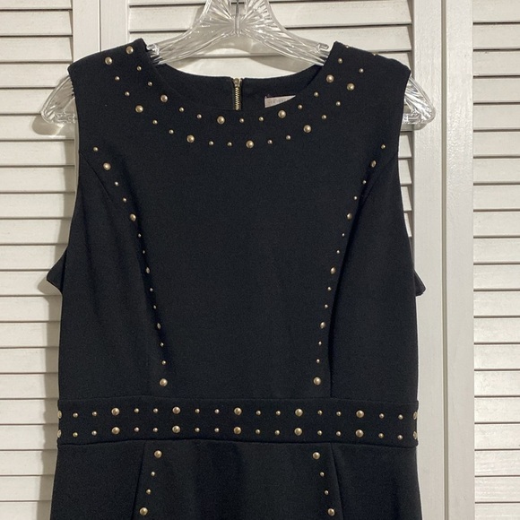 New York & Co Black dress with gold stud detailing - Picture 1 of 10